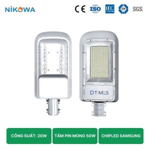 đèn đường hạt 20w tấm pin 50w