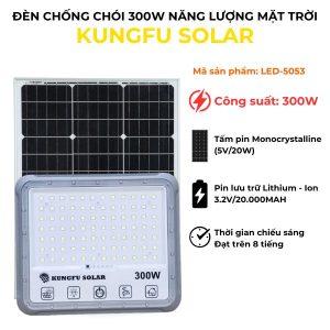 ĐÈN CHỐNG CHÓI 300W NĂNG LƯỢNG MẶT TRỜI