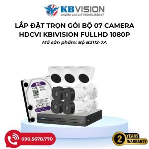 LẮP ĐẶT TRỌN GÓI BỘ 07 CAMERA HDCVI